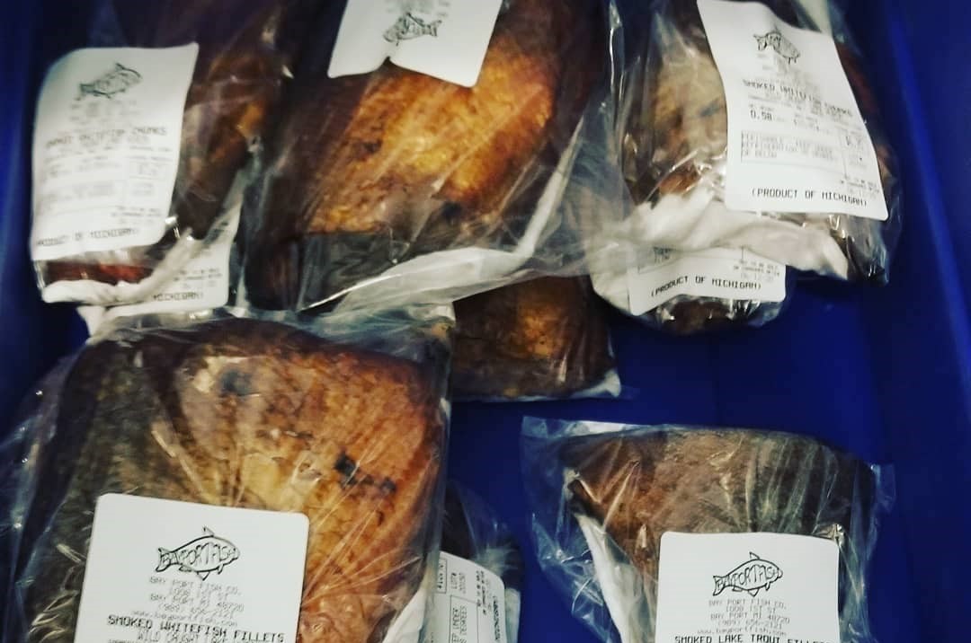 packaged smoked fish ready for sale