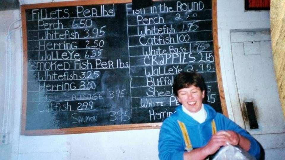 Late owner, Connie Williams waiting on customers in the 1980s.